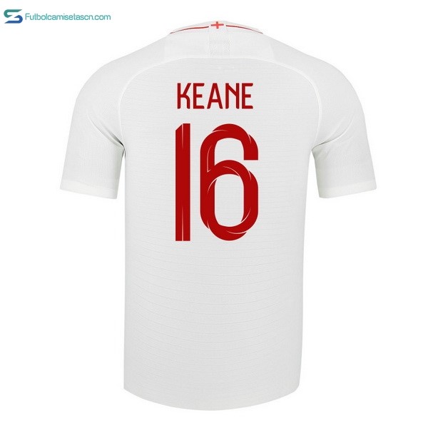 Camiseta Inglaterra 1ª Keane 2018 Blanco